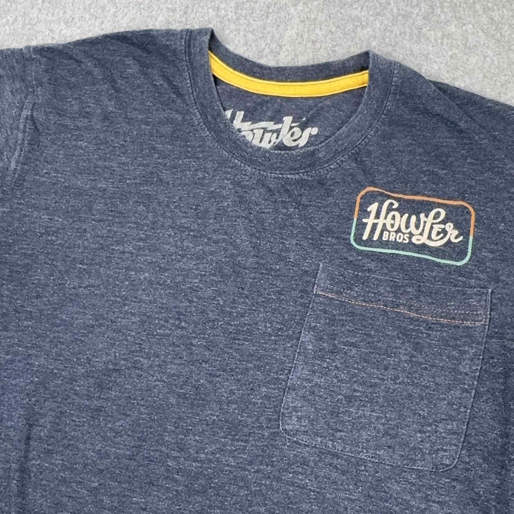 Howler Brothers Classic Select Pocket Tee Men's‎ Size M Crew Neck Logo Navy